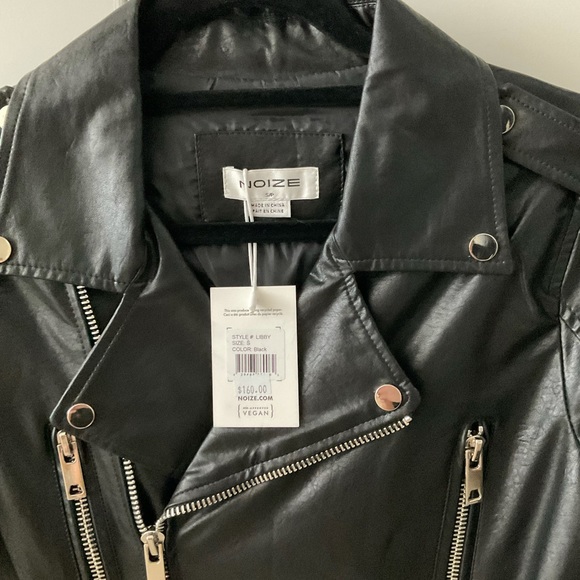 Noize cropped vegan leather jacket NWT - Picture 3 of 5